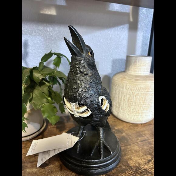 Vintage Black Bird Figurine - Decorative Home Accent - Picture 3 of 3